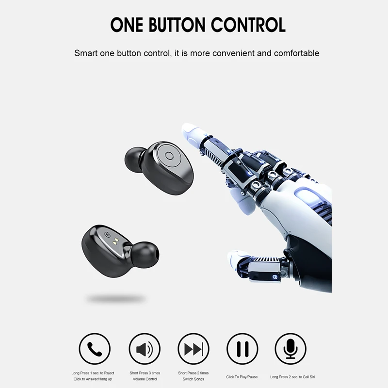 Ottwn F9 TWS Bluetooth earphone 5 0 Sport Headset Wireless Earbuds with Mic HD Call IPX7 waterproof Headset For iphone 11 Xiaomi