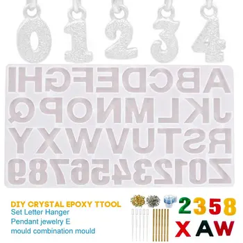 

232pcs/set Beginner Handmade Alphabet Pattern Home Epoxy Resin Easy Clean Professional Soft Silicone Jewelry Casting Molds
