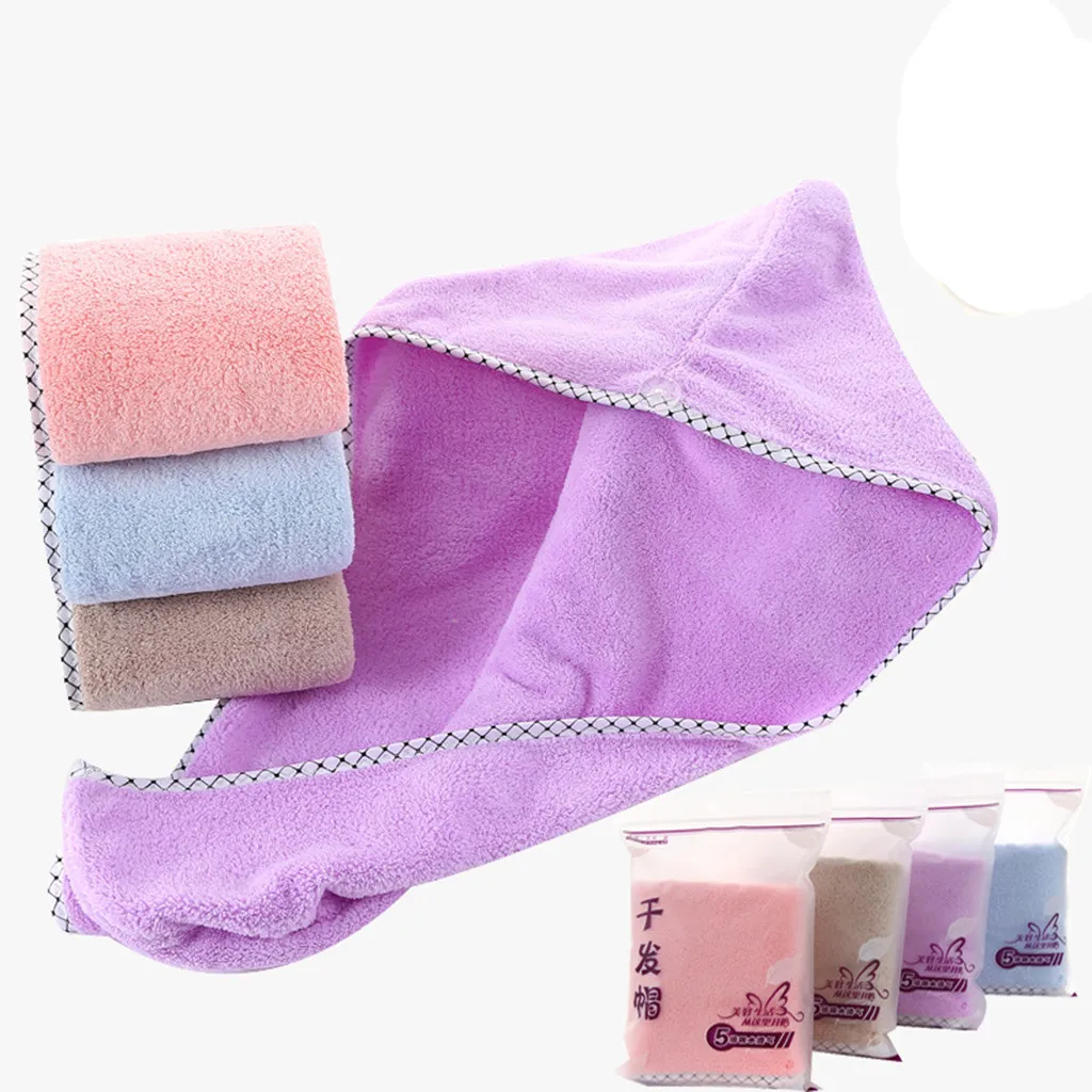Тюрбан волос Microfiber шапка для быстрой сушки волос Обёрточная бумага ped Полотенца купальный Кепки инструменты быстро сохнет Полотенца Ванна Обёрточная бумага шляпа быстрого Шапка-тюрбан сухой