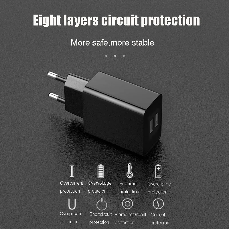 Acegreen, 5 В, 2 А, мини зарядное устройство с двумя usb-портами, адаптер с европейской вилкой, настенное быстрое зарядное устройство для смартфона, планшета, портативное зарядное устройство для мобильного телефона