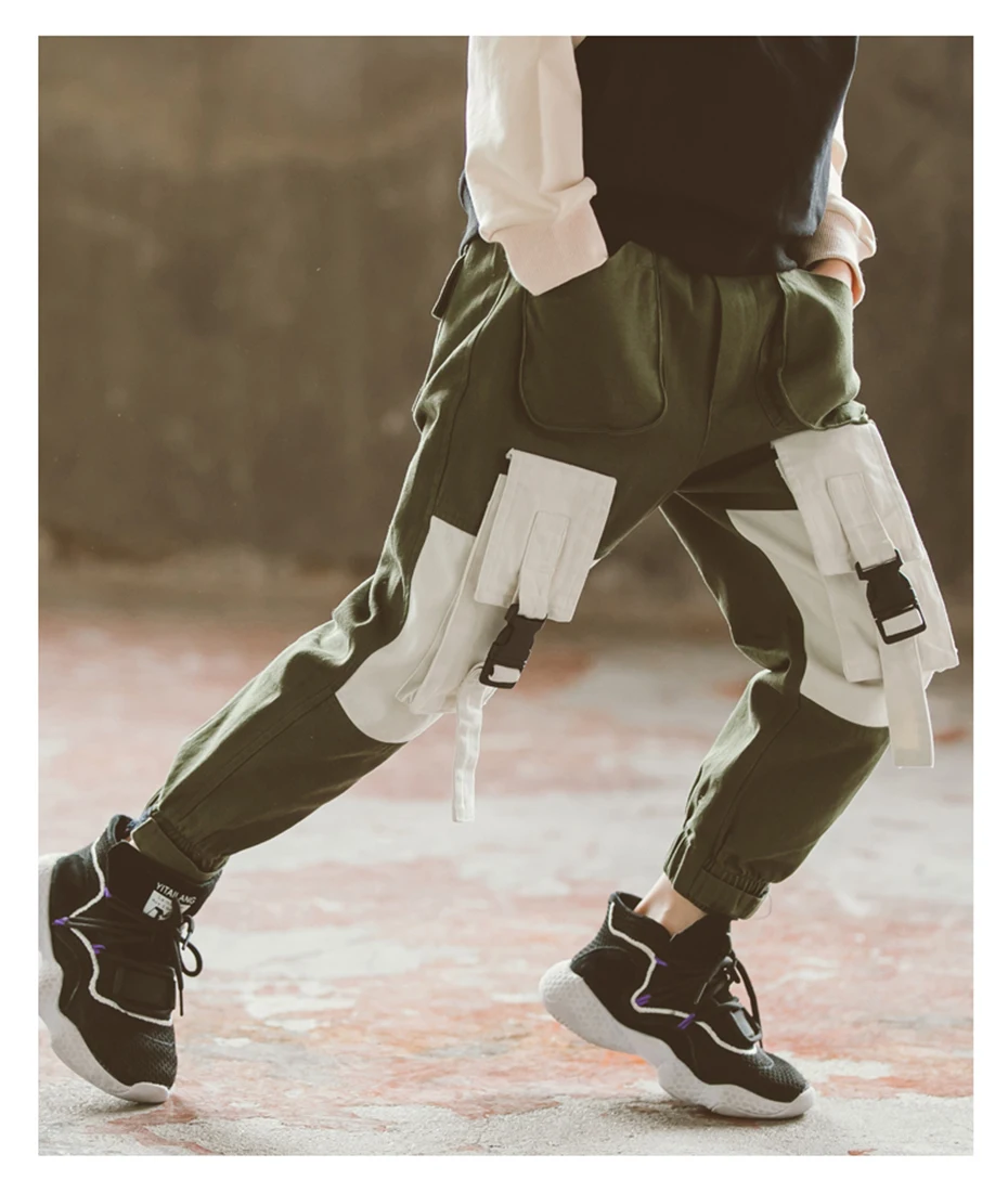 Boys Pants Casual Cargo Pants Boy Fashion Pocket Pants Kids Autumn Winter Clothes For Teenage Boys Christmas 6 8 10 12 14 Year