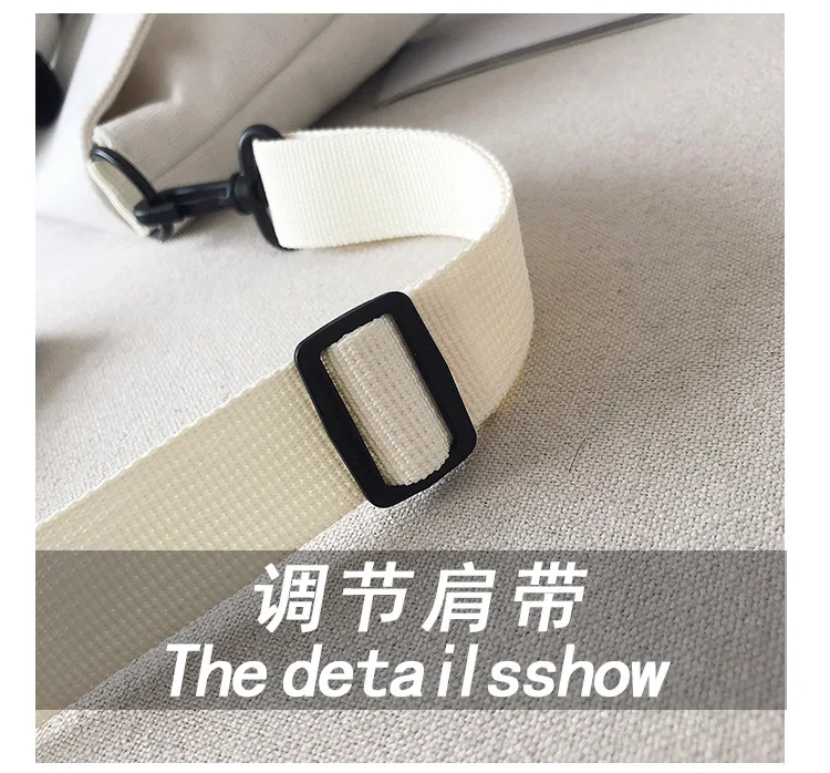 New Style INS Simple Literature And Art College Style Cross-body GIRL'S MORI Series Canvas Bag Fashion Red Panda Accessorie