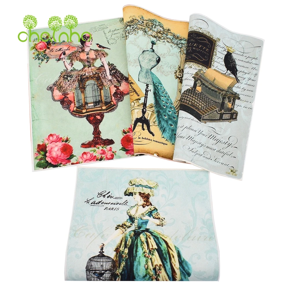 Hand Dyed Cotton Canvas Fabric,Palace Series,For DIY Sewing & Quilting Purse,Book Cover Decoration Material,15x20cm/Piece,CHD59