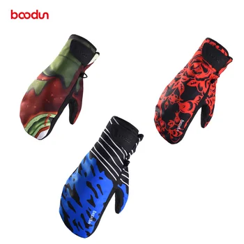 

boodun 2019 waterproof Microfiber mittens ski gloves snowboard velvet Windproof winter motorcycle men's gloves female riding g03