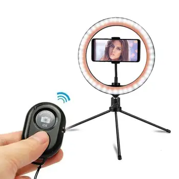 

Dimmable Photography LED 10"26cm Selfie Ring Light Studio USB Video Youtube Plug lamp Live Photo with Ring Phone Tripod Sta M2S9