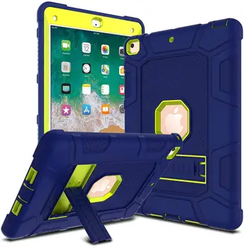 

For iPad 6th Generation Case Heavy Duty Soft Silicone Hard Bumper Shockproof Rugged Stand Case for New iPad 9.7 inch 2017/2018