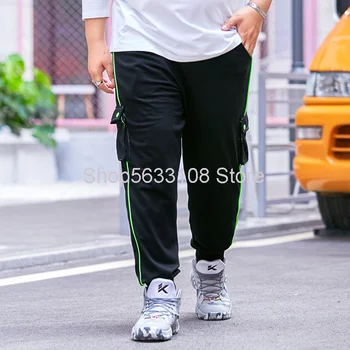 

Autumn Leisure Pants Plus Fat Plus Size Word Mother Loose Joker Elastic Force Feet Wei Pants Male
