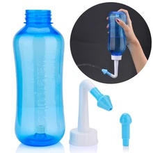 300ml Nasal Wash Neti Pot Nose Cleaner Bottle Nasal Irrigator Nasal Wash Pot Saline Children Baby allergic rhinitis Nose Care