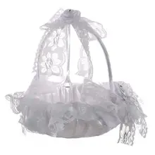 Свадебный цветок Цветочная корзинка для девочки Кружевная декоративная лента цветок невесты Цветочная корзина