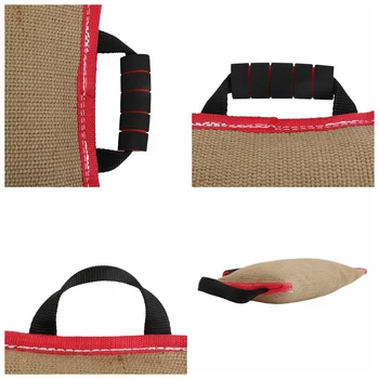 

Pet Dog Durable Chew Mat Toy Square Bite Pillow Safe Pad With 3 Handles Biting Interactive Tug Toy For Medium Large Dogs x