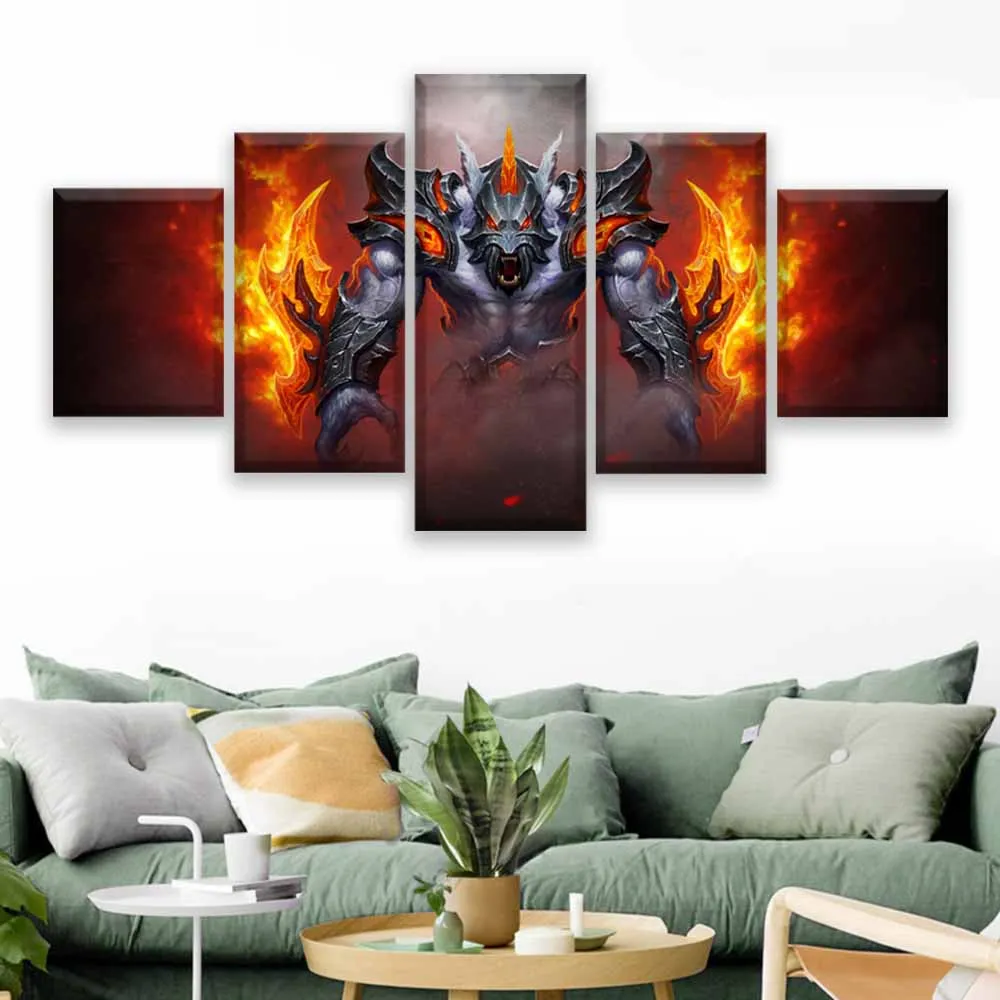  5 Pieces Canvas Painting DOTA 2 Invoker Home Decor For Living Room Printed Wall Art Game Poster Mod