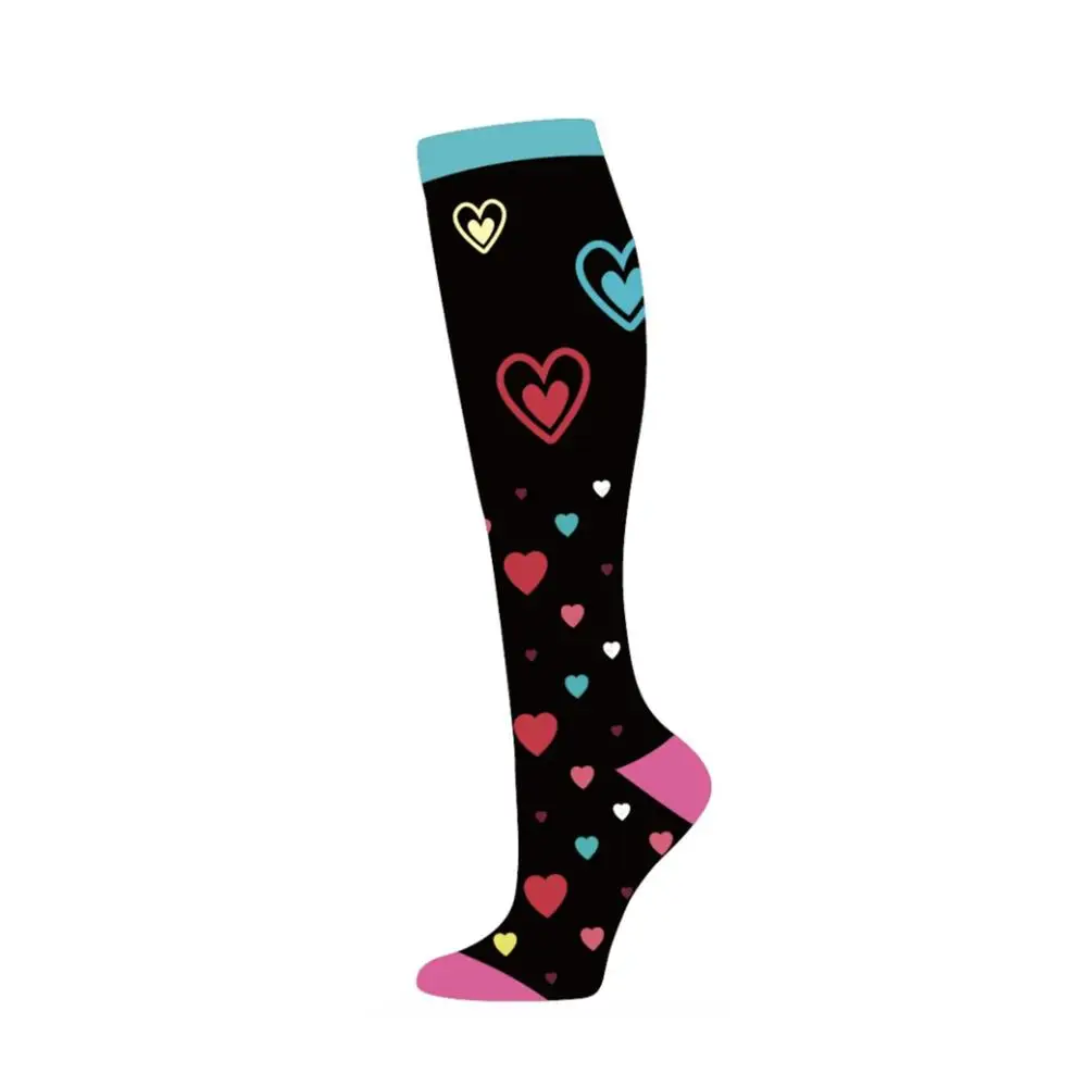 Funny Socks Women Men Sports Compression Stocking Christmas Leg Pressure Running Soccer Cycling Basketball Compress Socks - Color: as show