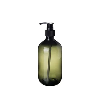 

300ml Empty Shampoo Bottle Opaque Versatile Pump Bottle Drip-free Lotion Container Hand Soap Dispenser(Green)