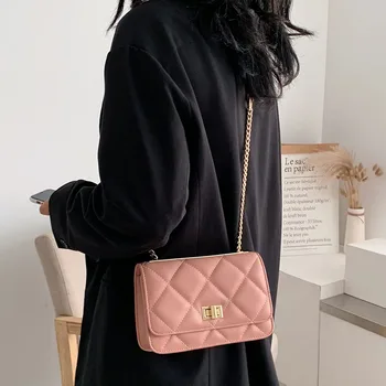 

Fashion Women Leather Bag Quilted Shoulder Small Female Handbag Ladies Chain Messenger Bag Designer Handbag Crossbody luxury New