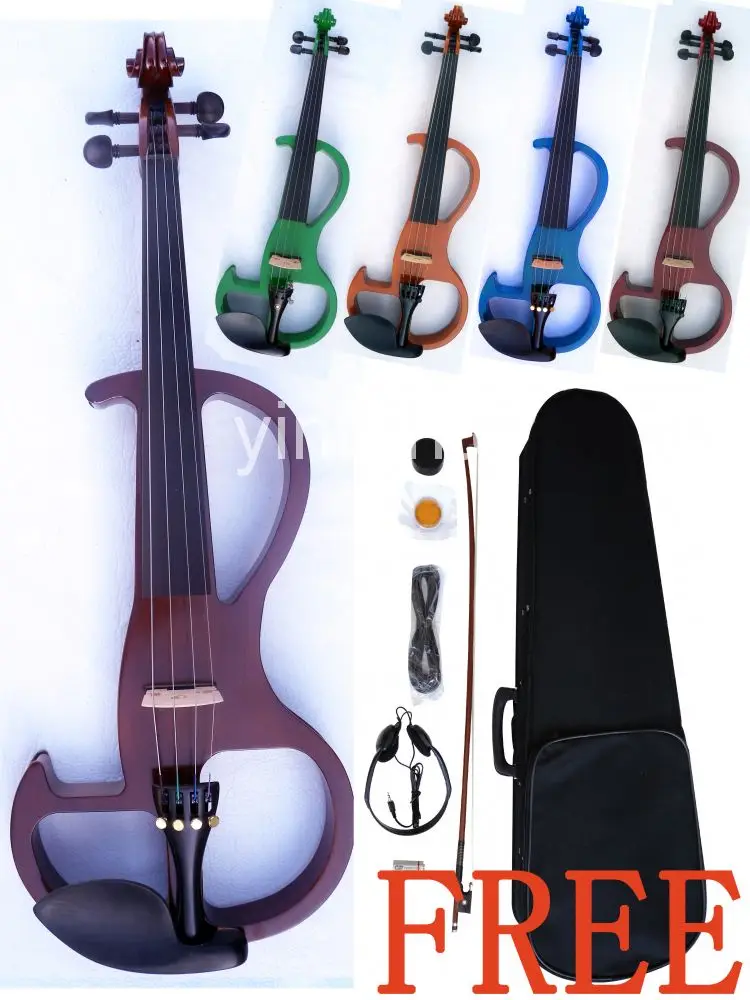 yInfente electric violin 4/4 natural lumber shell + bow knot cable # ev20 rosin free of charge | Спорт и развлечения