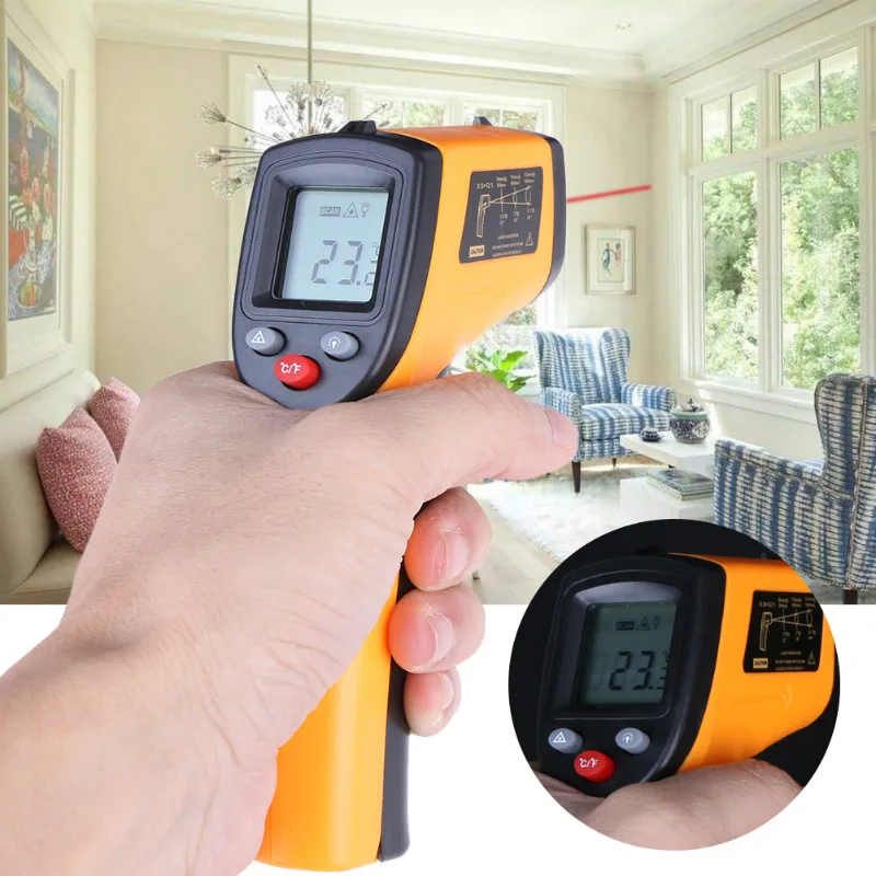 Handheld IR Laser Infrared Digital Non-Contact Thermometer Temperature Tester 
