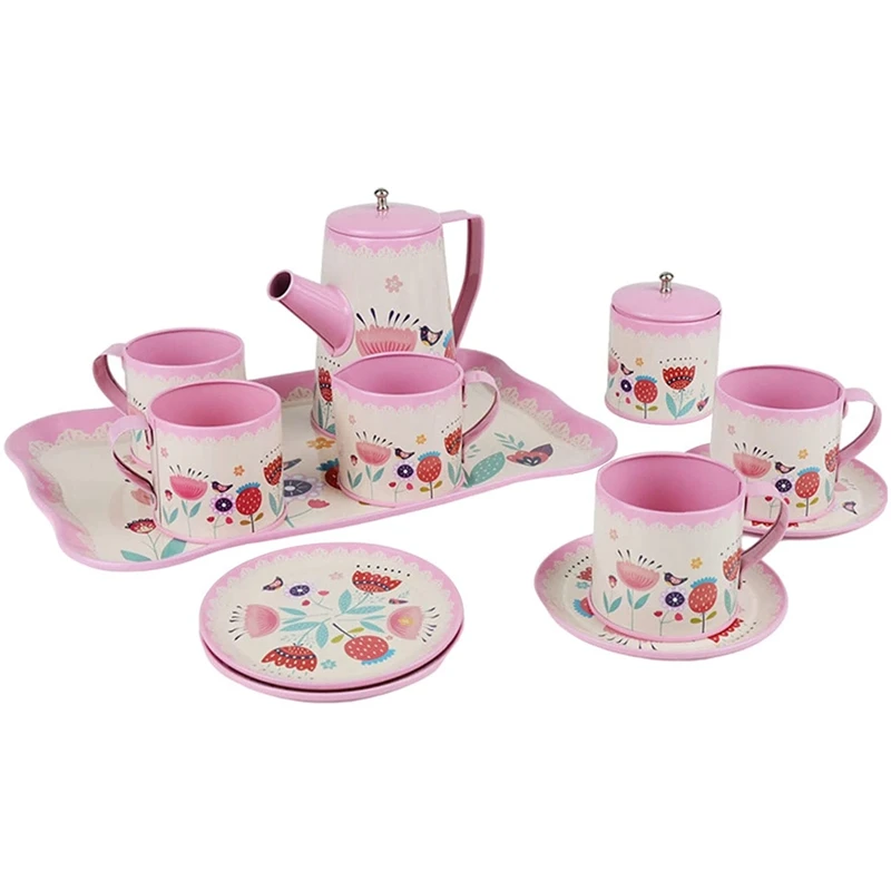 Retail 12Pcs Simulation Teapot Cup Set Afternoon Tea Pretend Play Role Toy For Girls Toddlers Children | Игрушки и хобби