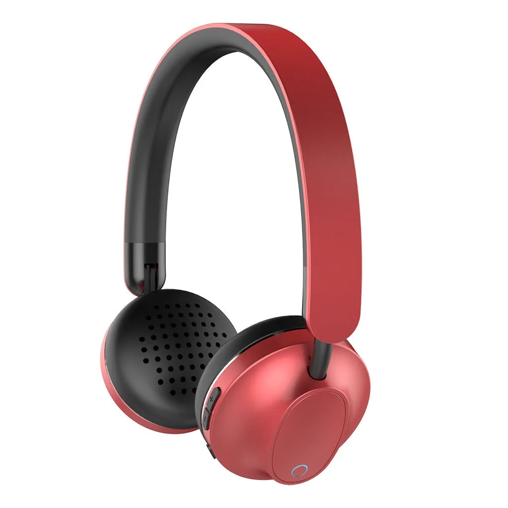 Ouhaobin, беспроводные Bluetooth наушники, гарнитура с шумоподавлением, стерео, Бас Звук, наушники с микрофоном для ПК, для телефона - Цвет: RD