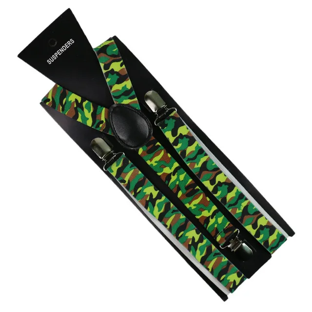 Новая мода 2,5 см ширина Новые мужские и женские унисекс клип-на камуфляж подтяжки Эластичные подтяжки камуфляж - Цвет: 06