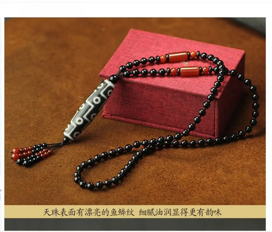 

High Quality Tibetan Dzi Bead Pendant 12 eyes Bead Amulet agate Hanging Necklace Lucky with certificate