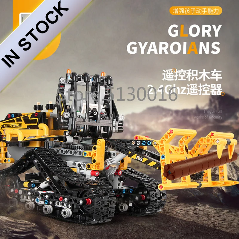 

13034 RC Truck Tracked Engineering Vehicle Car 13035 Bulldozer Technic Series APP Remote control Building Blocks Toys For Kids