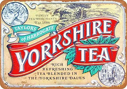 

Tin Sign New Aluminum Taylors of Harrogate Yorkshi Tea Vintage Looks Metal Sign 11.8 x 7.8 Inch