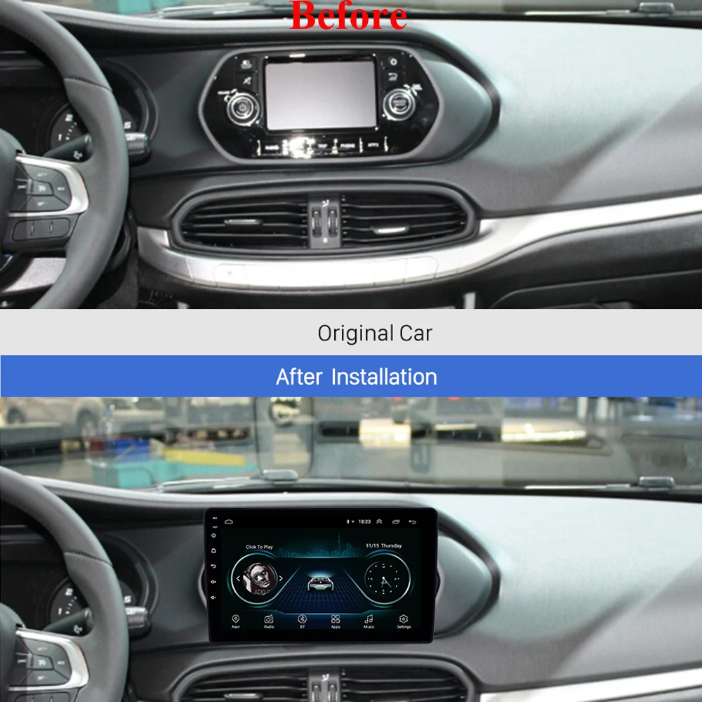Для Fiat EGEA 2015 2018 9 &quot2 Din Android автомобильный мультимедийный плеер Wifi навигация GPS