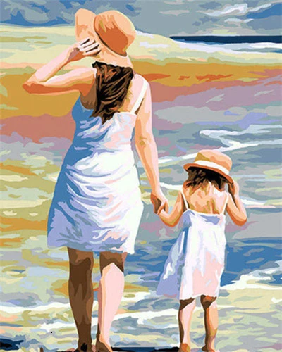 AZQSD Paint By Numbers For Adults Kits Girl DIY Unique Gift Coloring By Numbers Portrait Acrylic Paint Wall Art Unframe - Цвет: SZGD2434