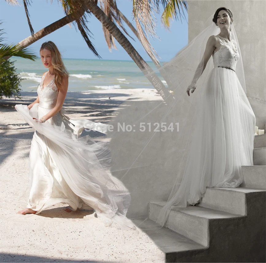 

Charming Beach Wedding Dresses Sheath Sweetheart Sheer Applique Flowers Sash vestido de noiva Bridal Gown 2019 robe de mariee