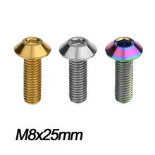 XingXi Titanium Bolt M8x25mm Inner hexagon Umbrella Head Ti Screw For Motorcycle Bolts Parts Fasteners 1Pcs