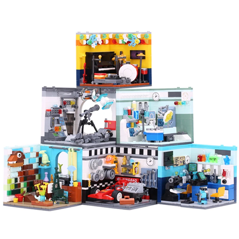 XINGBAO City Room Building Blocks Living House Bricks Occupation Educational Toys with Figure blocks toys Driver Scientis | Игрушки и