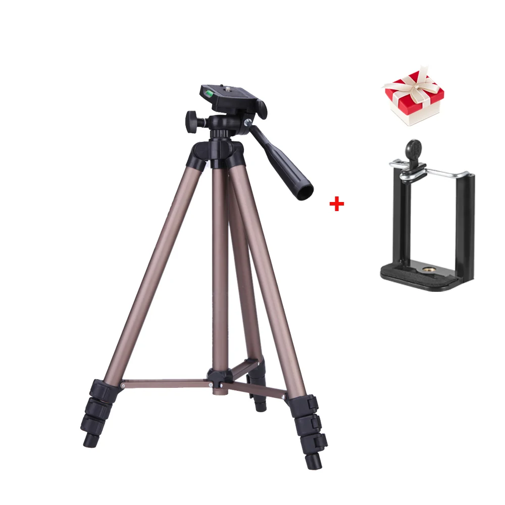 with Phone Holder Weifeng WT3130 штатив для камеры с Кулиской Сумка для переноски для Canon Nikon sony DSLR камера штатив подставка с держателем для телефона - Цвет: with Phone Holder