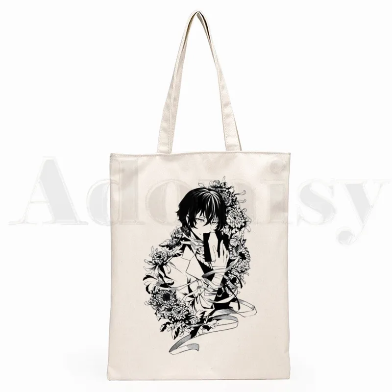 Perros Callejeros Bungou Osamu Dazai Anime de impresión de dibujos animados de bolsas de compras de las niñas de moda Casual paquete bolso de mano