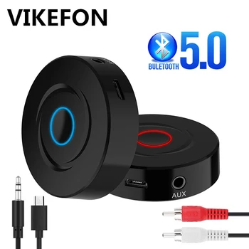 

VIKEFON Bluetooth 5.0 Receiver and Transmitter 2in1 RCA 3.5MM AUX Jack Audio Music Stereo Wireless Adapter For Speaker TV Car PC