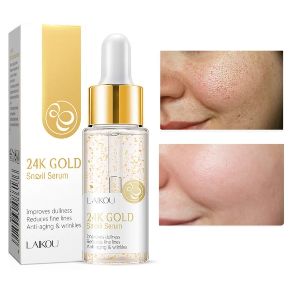 

New 24K Gold Extract Face Serum Anti Wrinkle Anti Aging Hyaluronic Acid Collagen Essence Whitening Moisturizing Face Skin Care