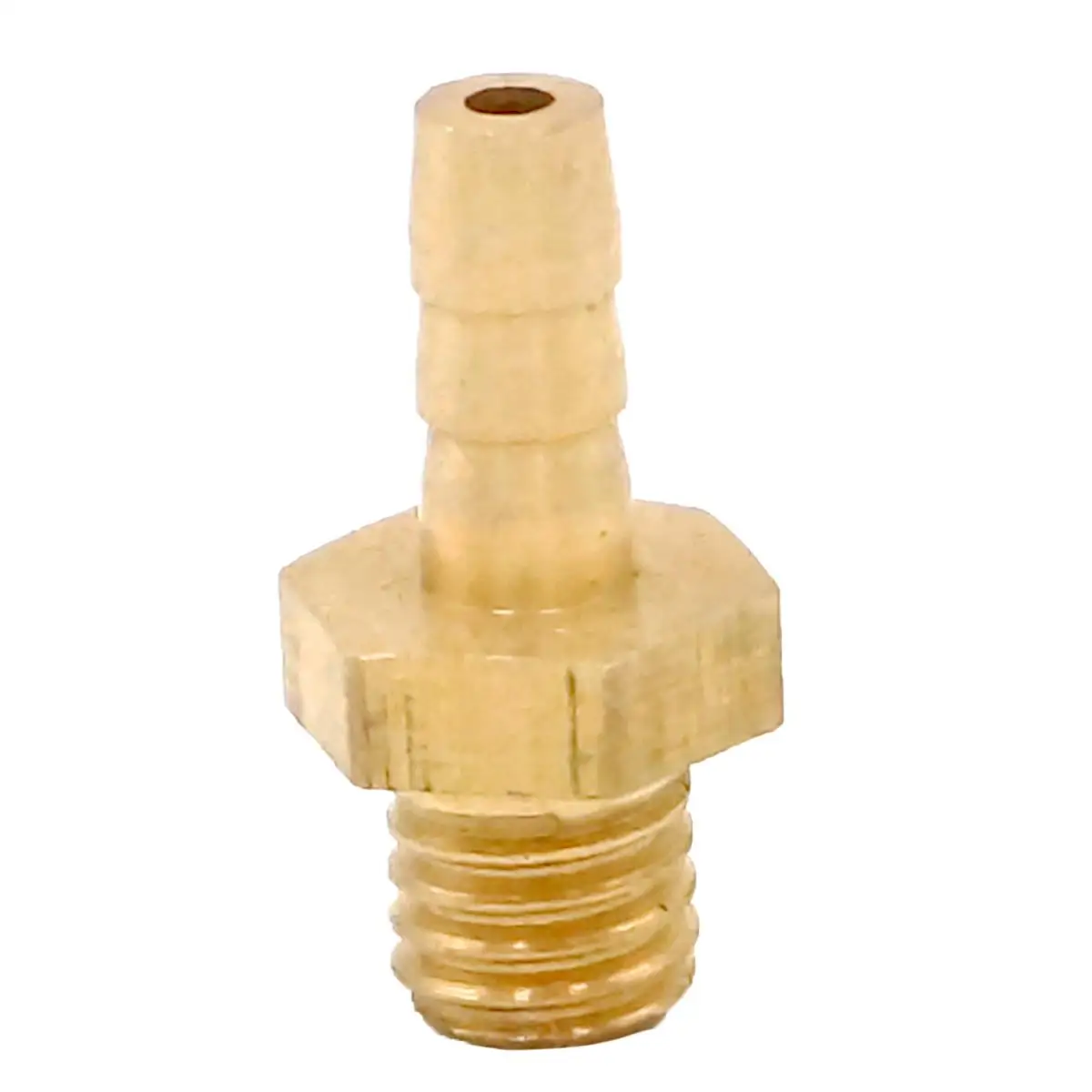 Xucus 3mm OD Hose Barb x M5 Metric Male Thread Brass Barbed Pipe Fitting Coupler Connector Adapter Splicer for Fuel Gas Water