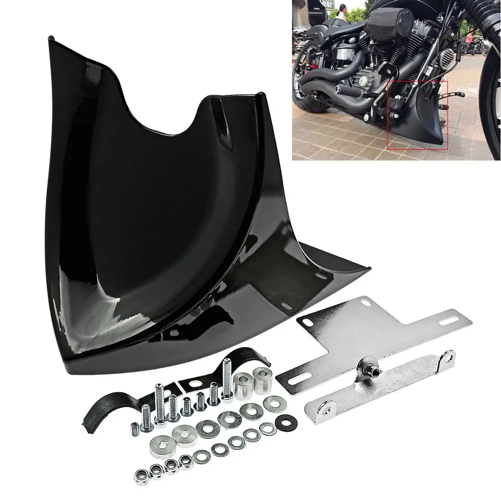 Мотоциклетный черный нижний подбородок передний спойлер для Harley Sportster XL Fatboy Softai