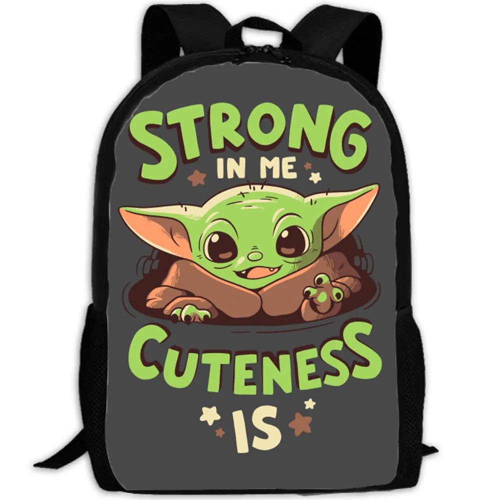Baby Yoda Backpack TV Series Mandalorian Fiction Poster Printed