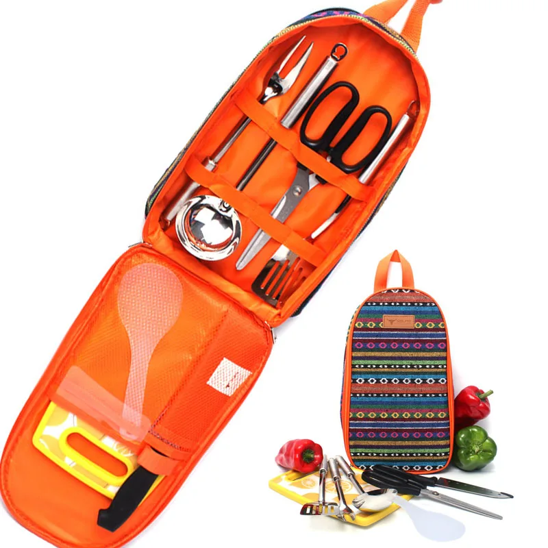 

Portable Foldable Cooking Tools Bag Kitchen Storage Outdoor Camping Kitchenware Tote Storage Bag Picnic Supplies Organizer