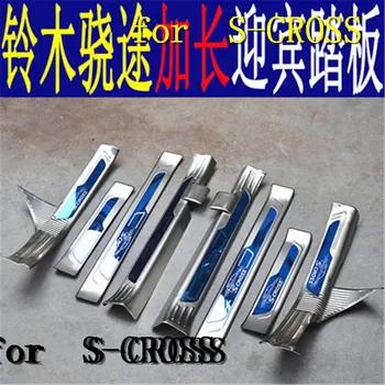 

Stainless Steel car Internal External Scuff Plate/Door Sill Door Sill pedal bienvenidos for Suzuki S-CROSS 2017 Car styling