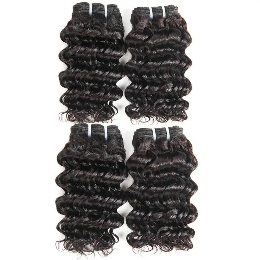 Real Beauty Deep Wave Ombre 1B/27 Remy Human Hair Bundles 50g Two Tone Honey Blonde 8&rdquo; Short Bob Style Brazilian Hair Weave