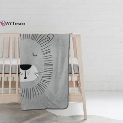 AY TescoBaby Manta envolvente de algodón con estampado de dibujos animados para bebé, manta infantil, funda para cochecito de bebé, accesorios de fotografía
