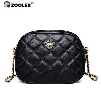

ZOOLER Soft Genuine Leather ladies Hand Bags for College luxury Brand Women Shoulder Messenger Bags Designer Black Purses Hot