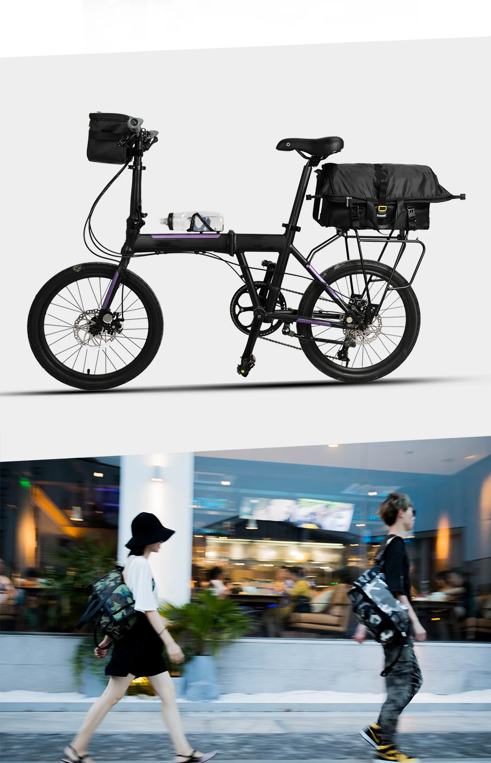 Rhinowalk Camouflage Travel bag Waterproof Men Women Messenger Bag Multifunctional Bicycle Rear Rack Pannier Fitness Bag 18-25L  (13)