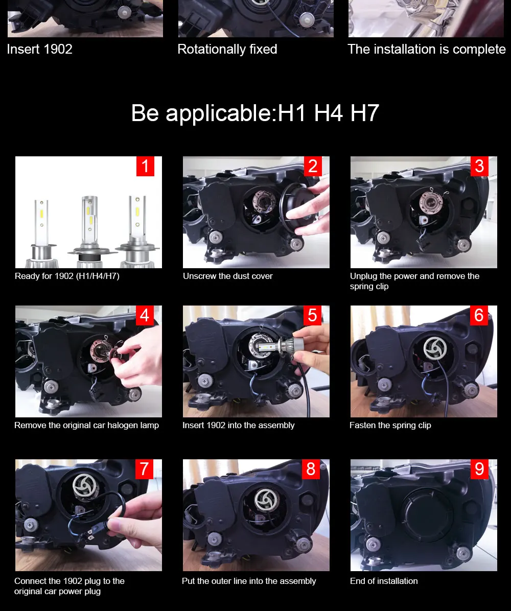 CSP автомобиля светодиодный фары H4 H7 H1 H11 фары 9005 H8 H9 HB3 9006 HB4 HB2 лампы 80 Вт 6000 К авто лампы 12000LM 12V 24V противотуманная фара