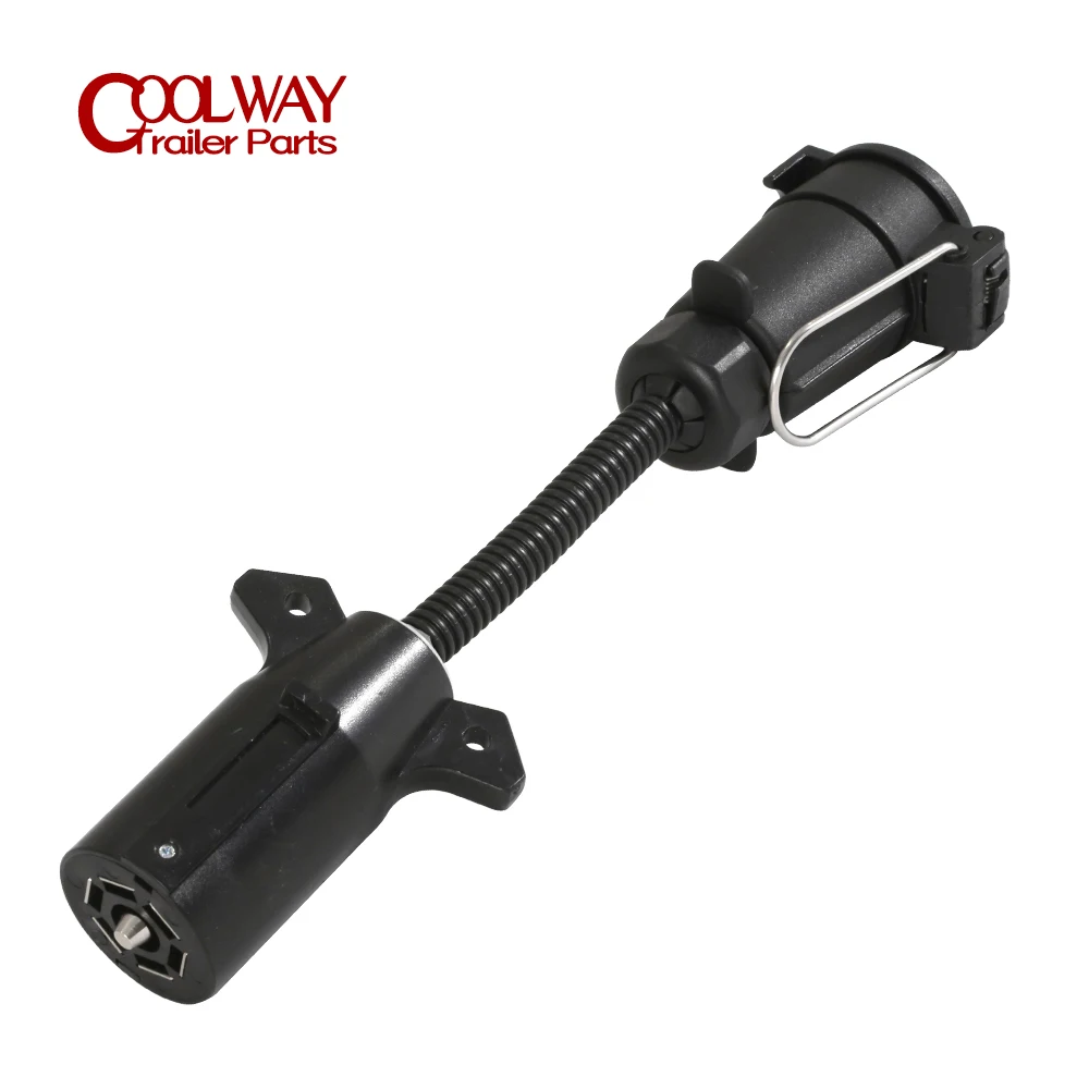 7 Pin Trailer Round Socket Female Plug to 7 RV Blade Trailer Adapter Connector Camper Caravan Accessories Parts