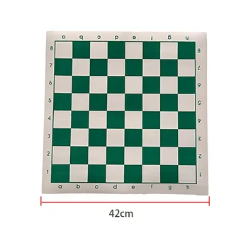 

PU Leather Draughts Tournament Traditional Adults Professional Portable Travel Educational Game Beginner Chess Board Roll Up