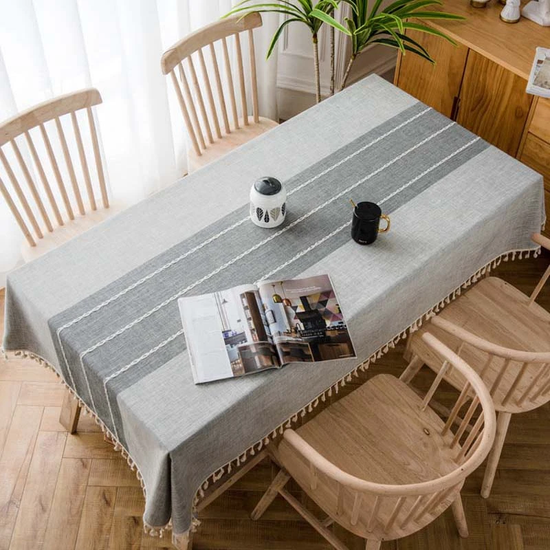 Home Decor Tablecloth Linen Lace Tablecloth Rectangular Tablecloth Table Cover 140x220cm