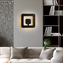 Настенный светильник с черным/белым цветом, простой современный креативный светильник для гостиной, настенный светильник для спальни, светодиодные светильники
