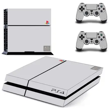 

Pure White Silver Full Cover Faceplates PS4 Skin Sticker Decal For PlayStation 4 Console & Controllers PS4 Skin Sticker Vinyl